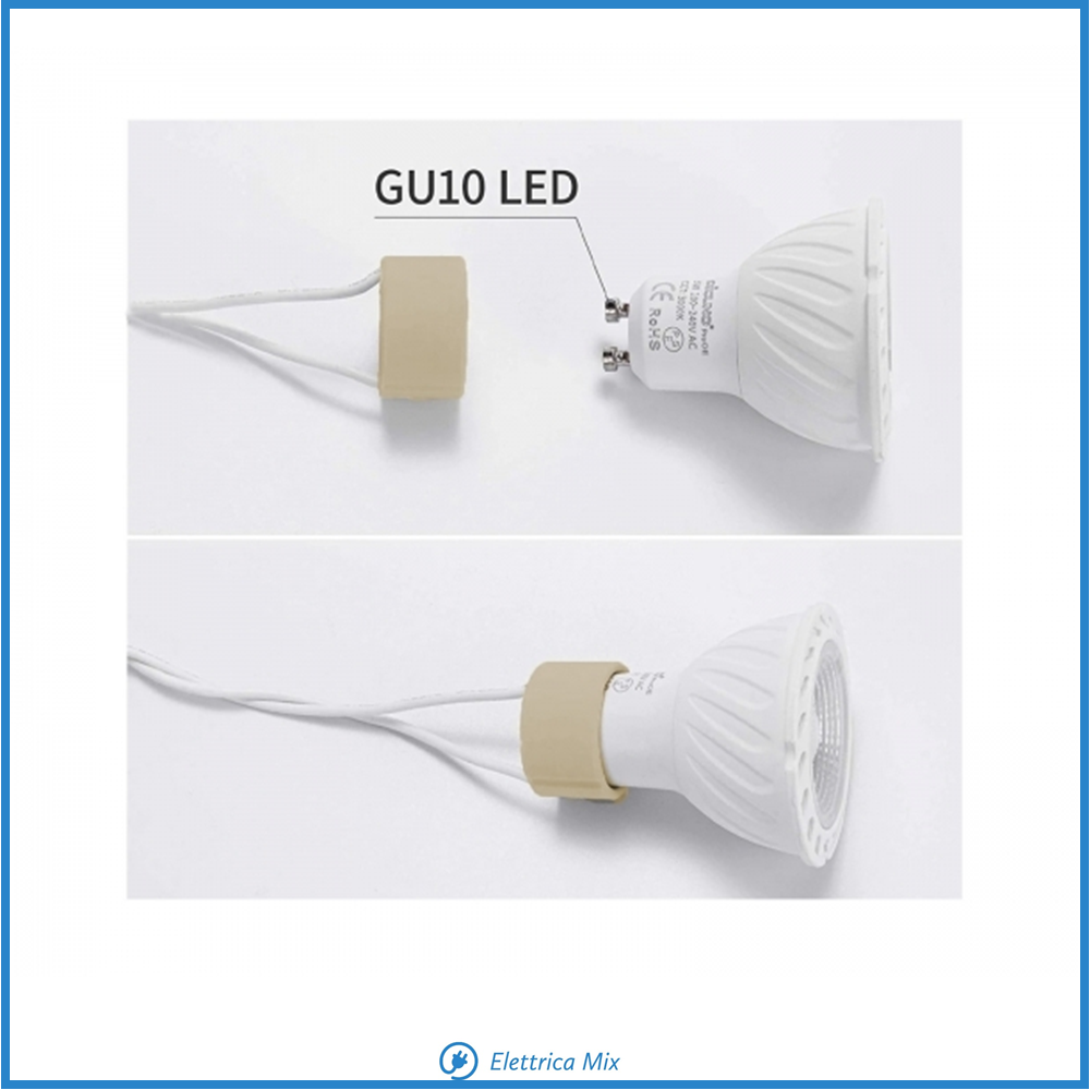 portalampada attacco gu10 per lampadine led